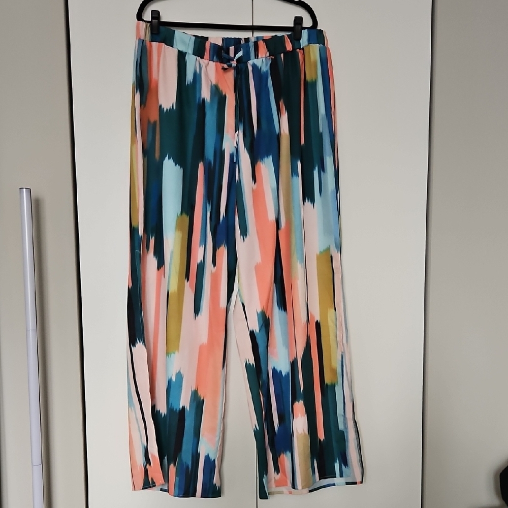 Vibrant Abstract Print Pants